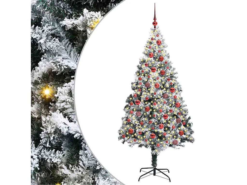 Sapin de Noël artificiel Vert 180 cm PVC, Acier et Plastique