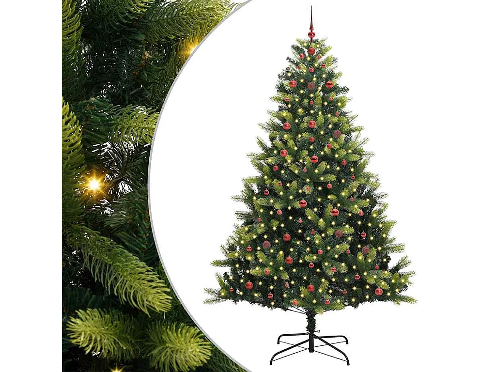 Albero di Natale artificiale flessibile in silicone 300 LED 240 cm