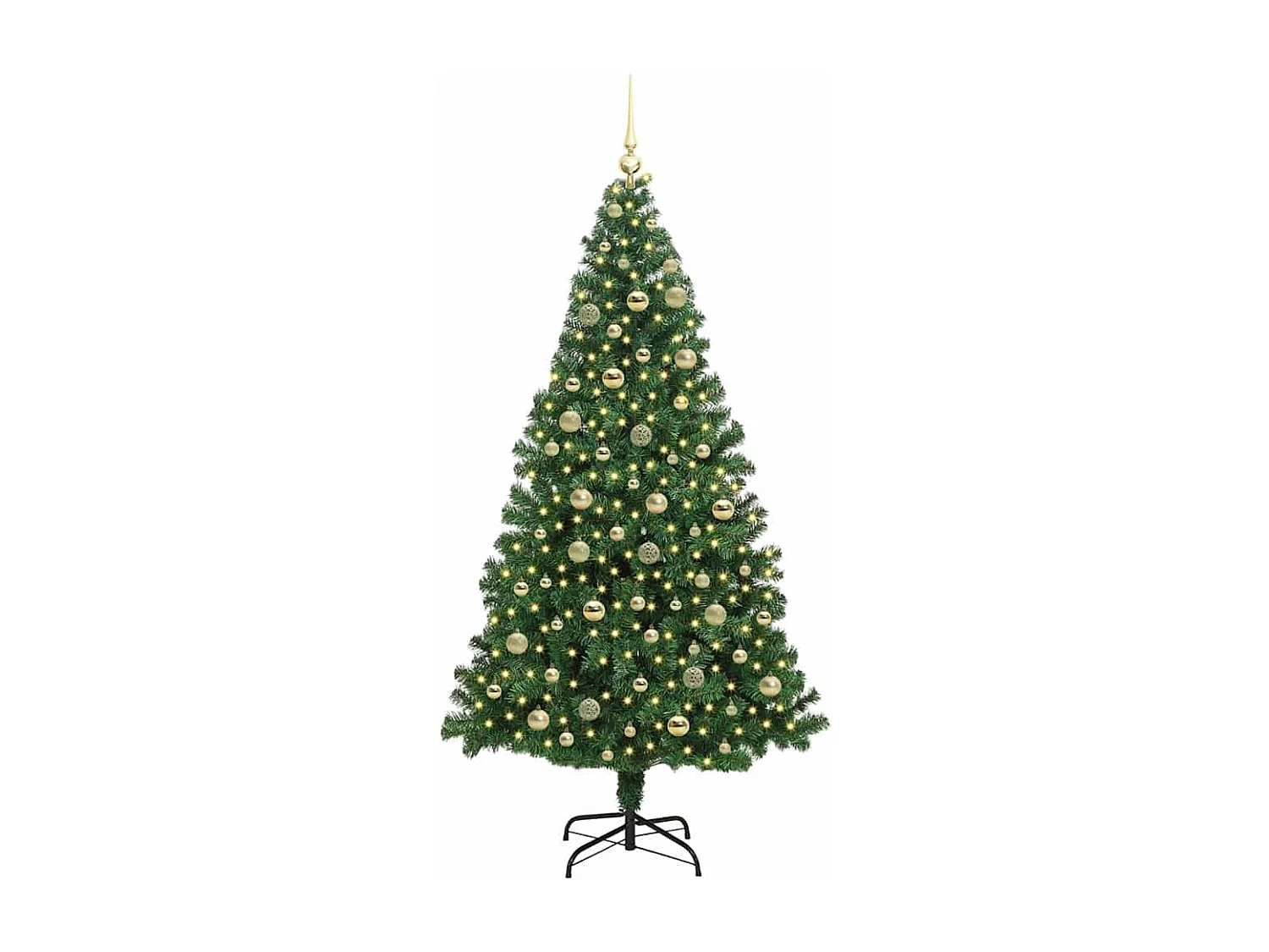 Sapin de Noël artificiel Vert 210 cm PVC, Acier et Plastique