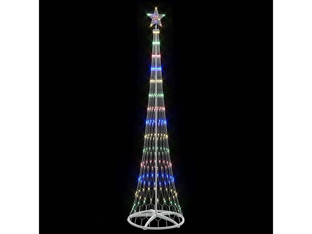 Arbre de Noël LED Multicolore 70 x 70 x 250 cm Métal