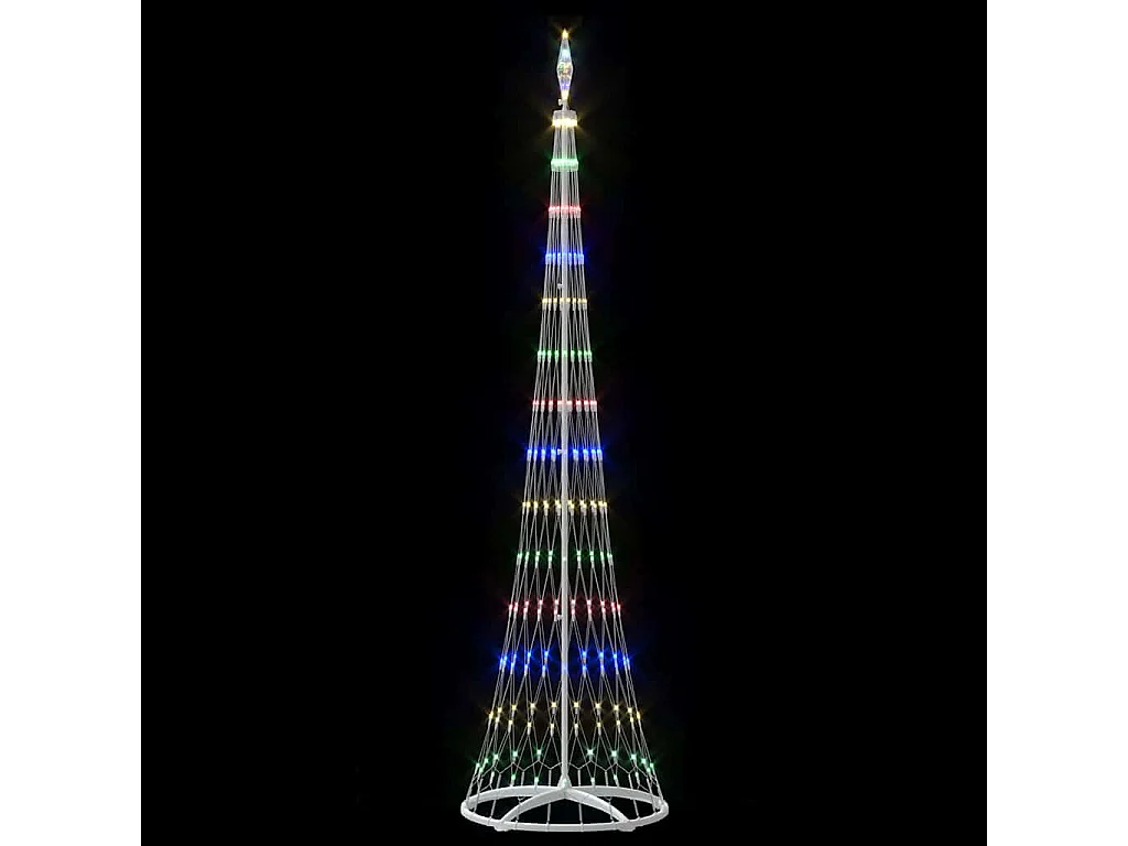 Multicolor LED Kerstboom 70 x 70 x 250 cm Metaal