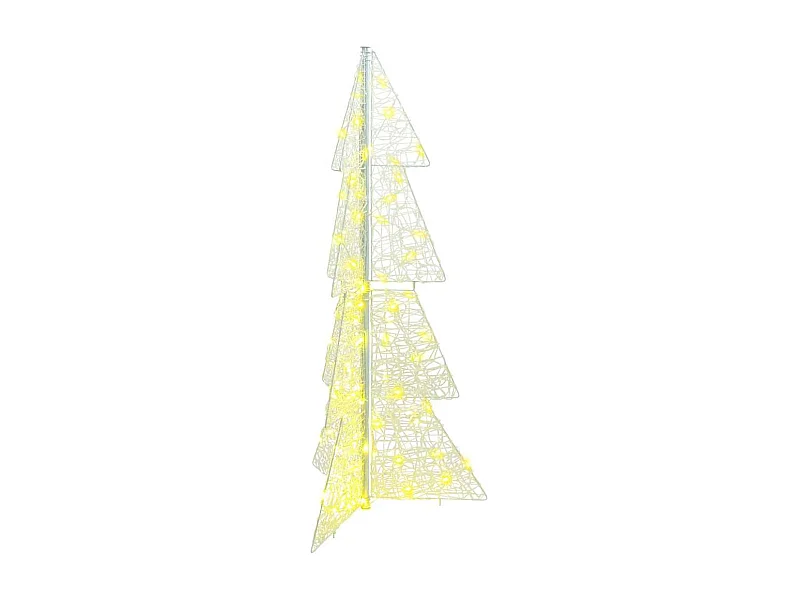 Kerstboom met 100 LED's Warm Wit 120 cm Acryl