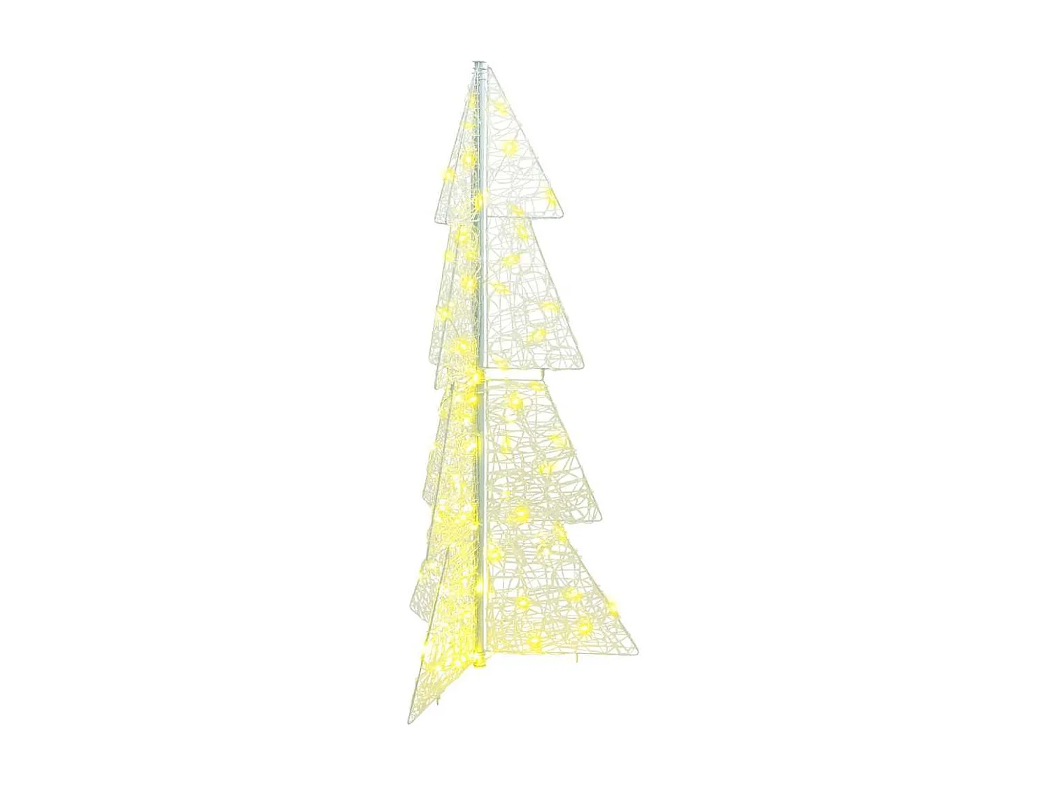 Sapin de Noël avec 100 LED Blanc chaud 120 cm Acrylique