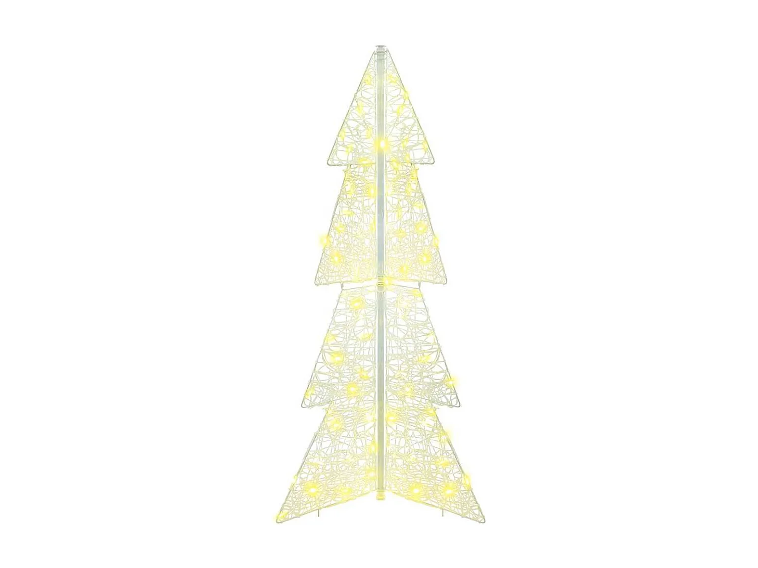 Sapin de Noël avec 100 LED Blanc chaud 120 cm Acrylique