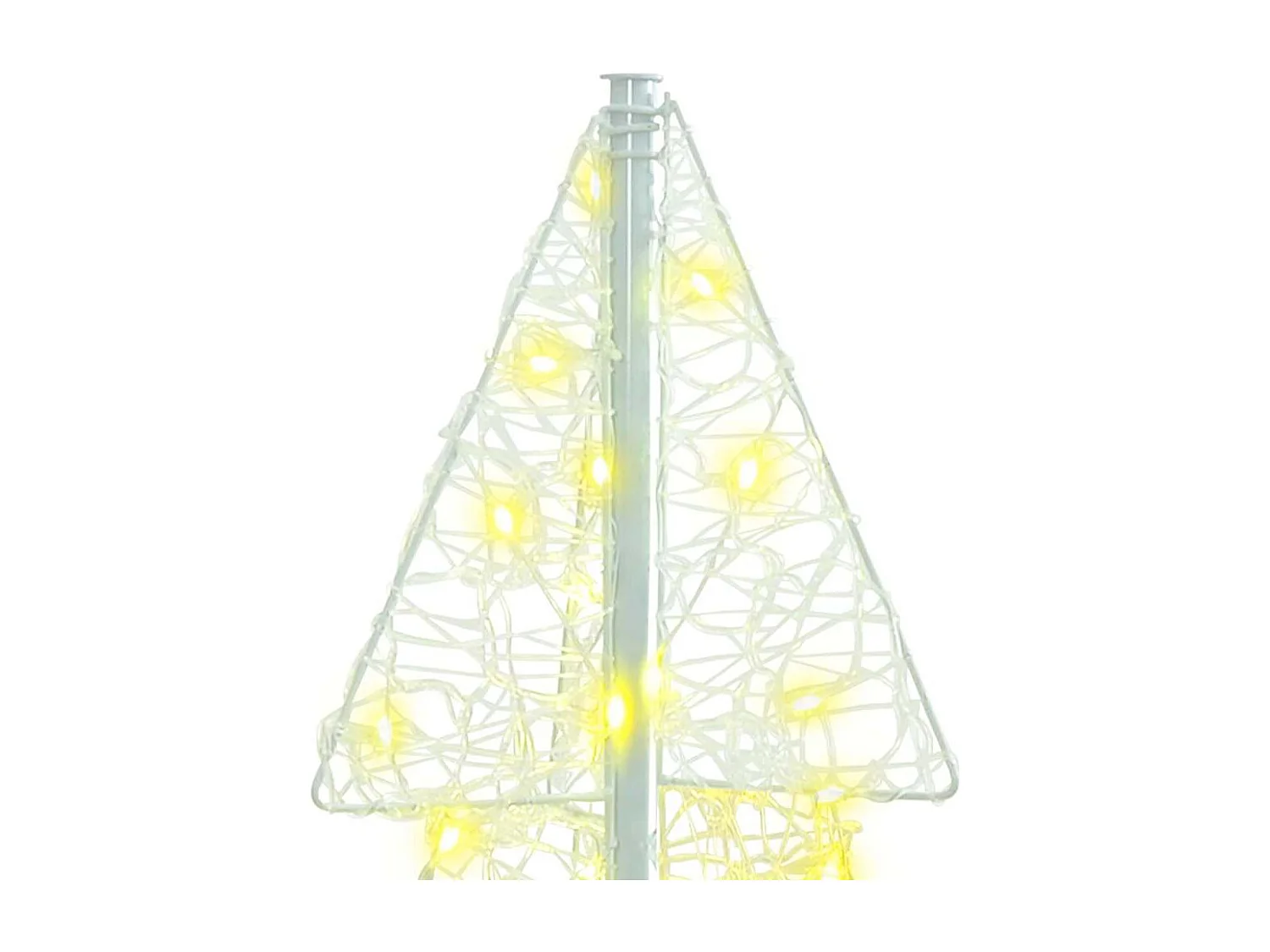 Sapin de Noël avec 100 LED Blanc chaud 120 cm Acrylique