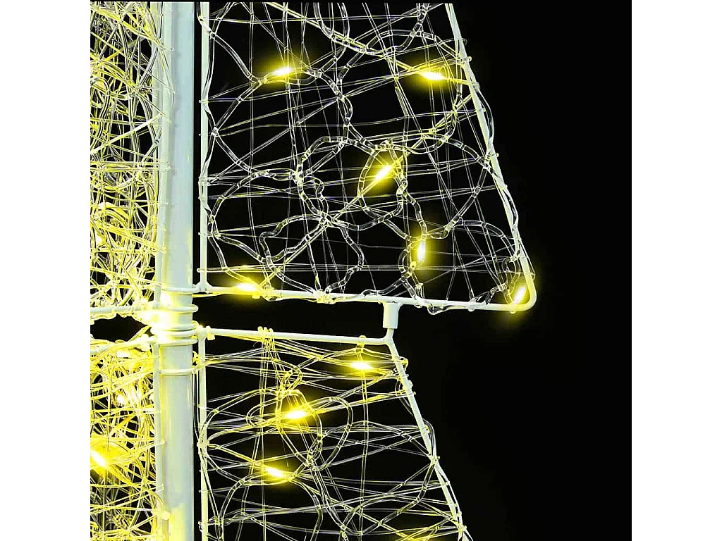 Sapin de Noël avec 100 LED Blanc chaud 120 cm Acrylique