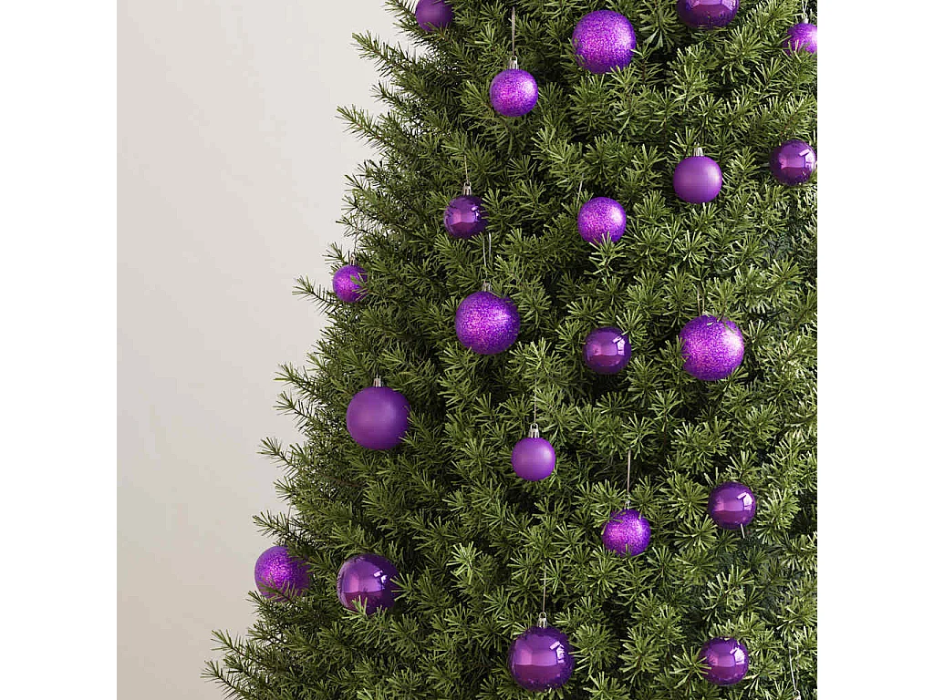 Ensemble de boules de Noël 100 pcs Violet