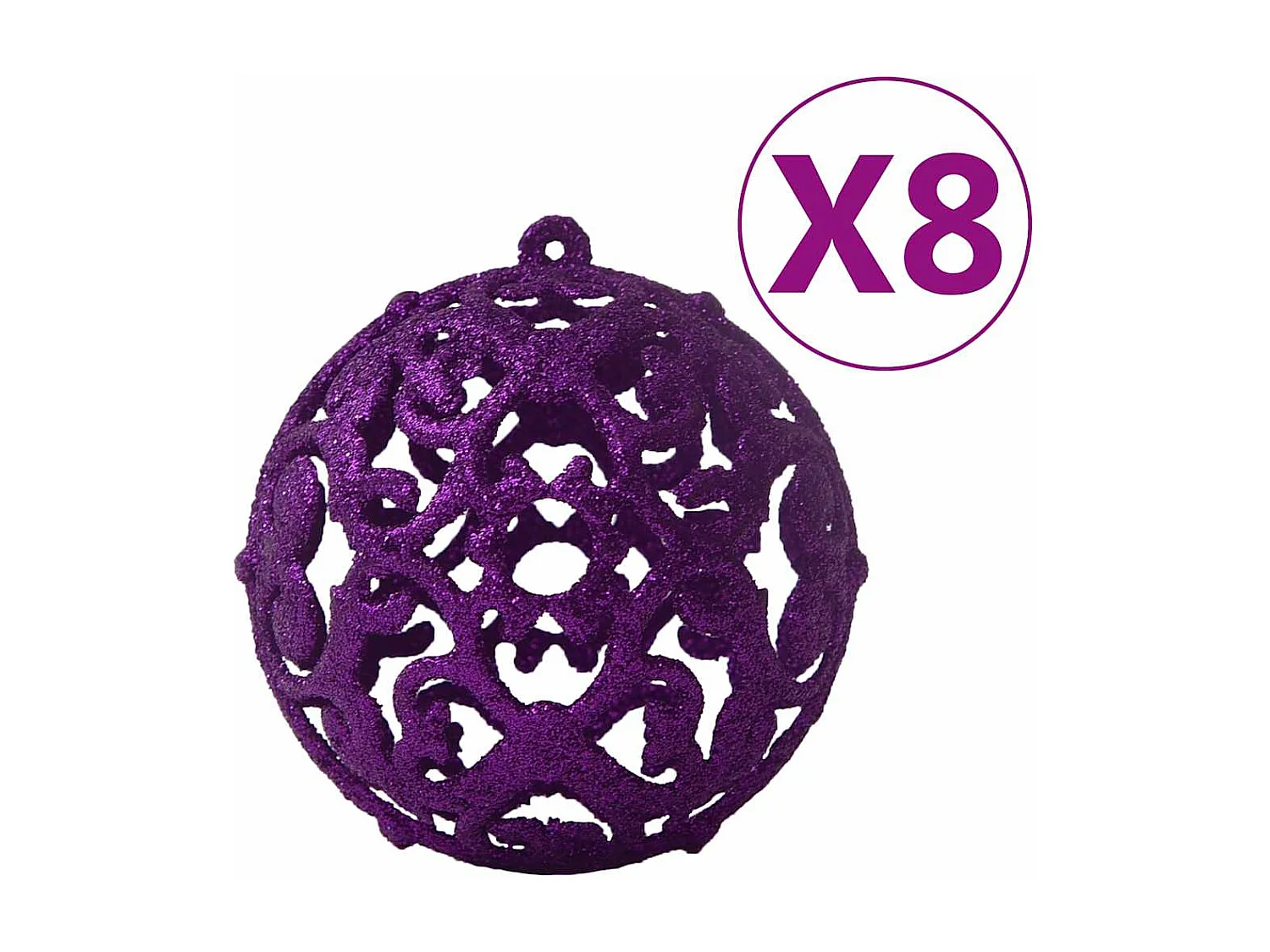 Ensemble de boules de Noël 100 pcs Violet
