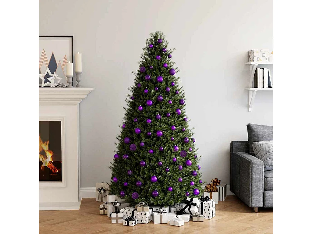 Ensemble de boules de Noël 100 pcs Violet