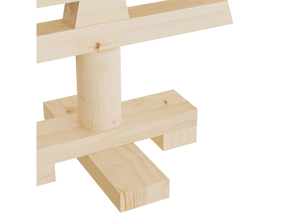 Houten kerstbomen ter decoratie 3 stuks massief grenenhout