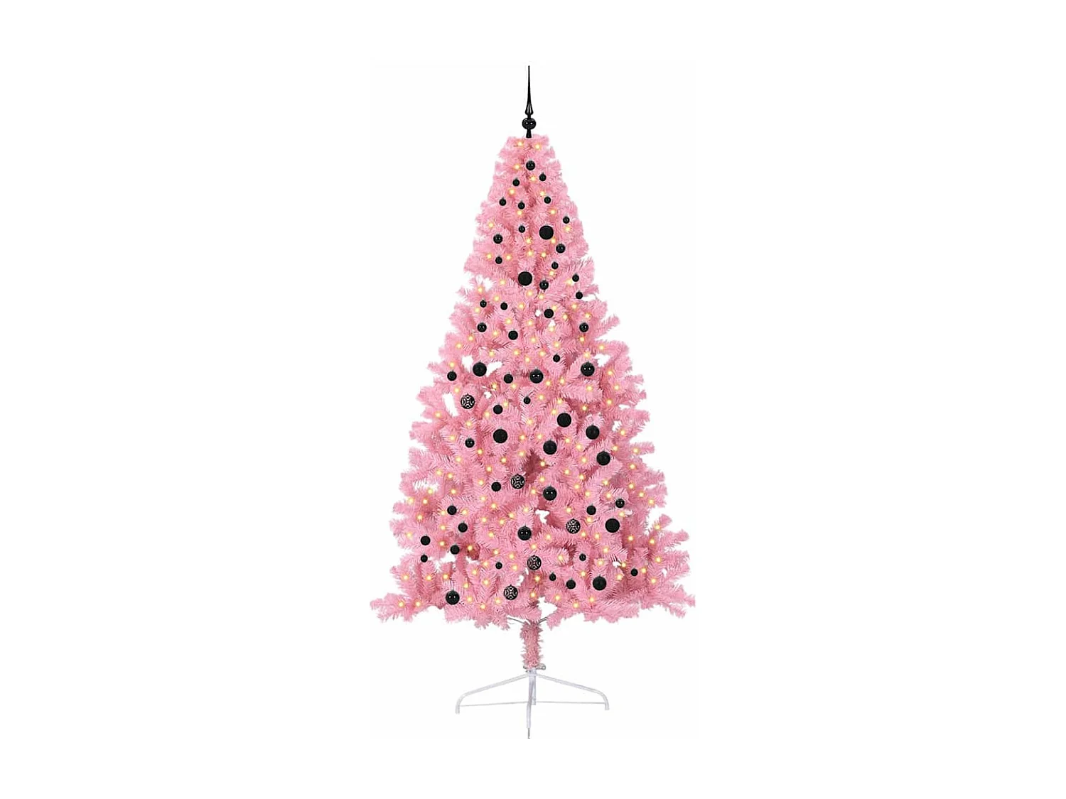 Sapin de Noël artificiel pré-éclairé Rose 240 cm PVC