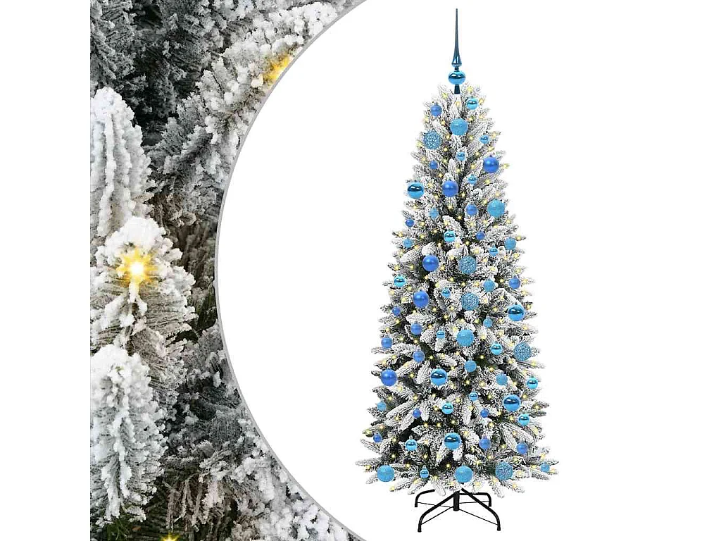 Sapin de Noël artificiel avec 300 LED Blanc 73 x 73 x 180 cm