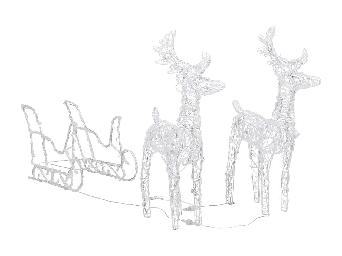 Kerstdecoratie Rendier en Slee 320 LED Acryl
