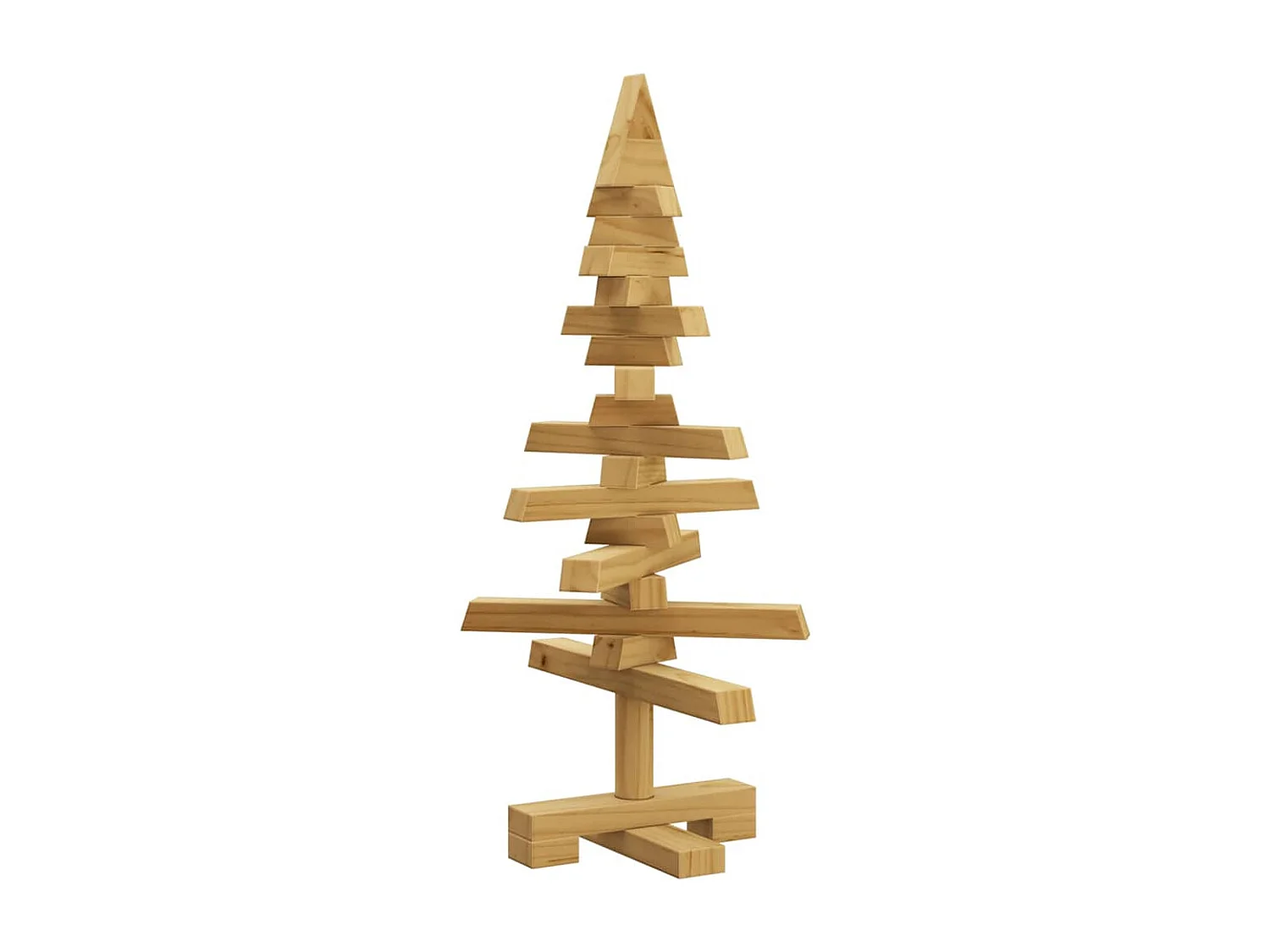 Holz-Weihnachtsbaum Braun 60 cm Massivholz Kiefer