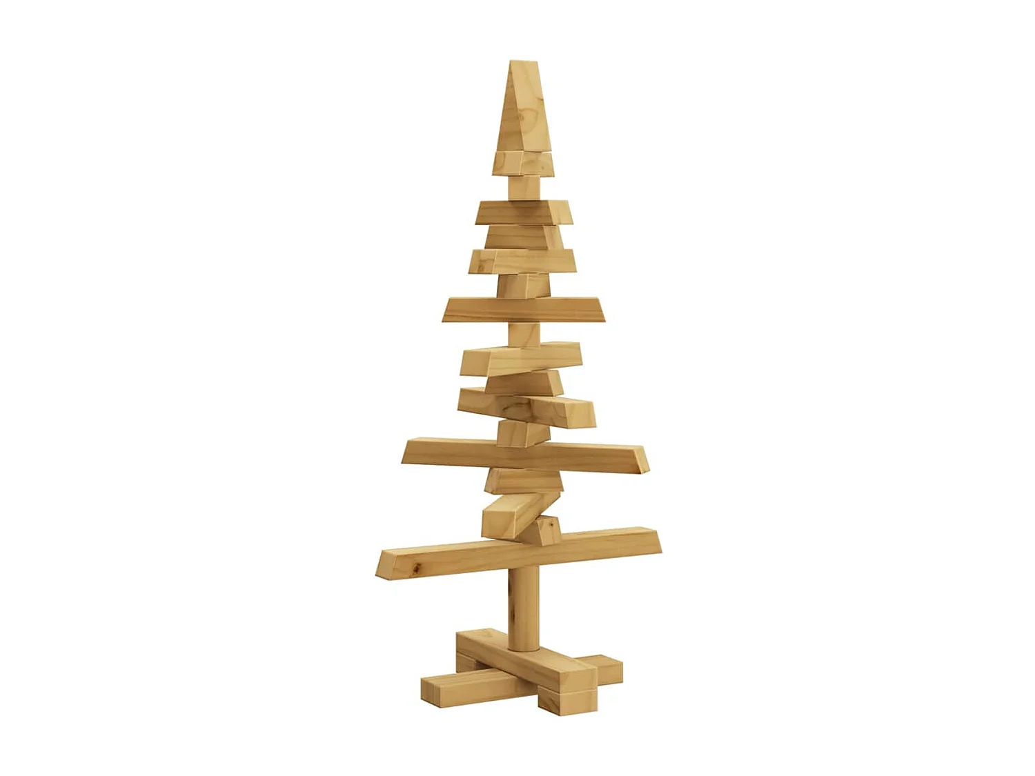 Holz-Weihnachtsbaum Braun 60 cm Massivholz Kiefer
