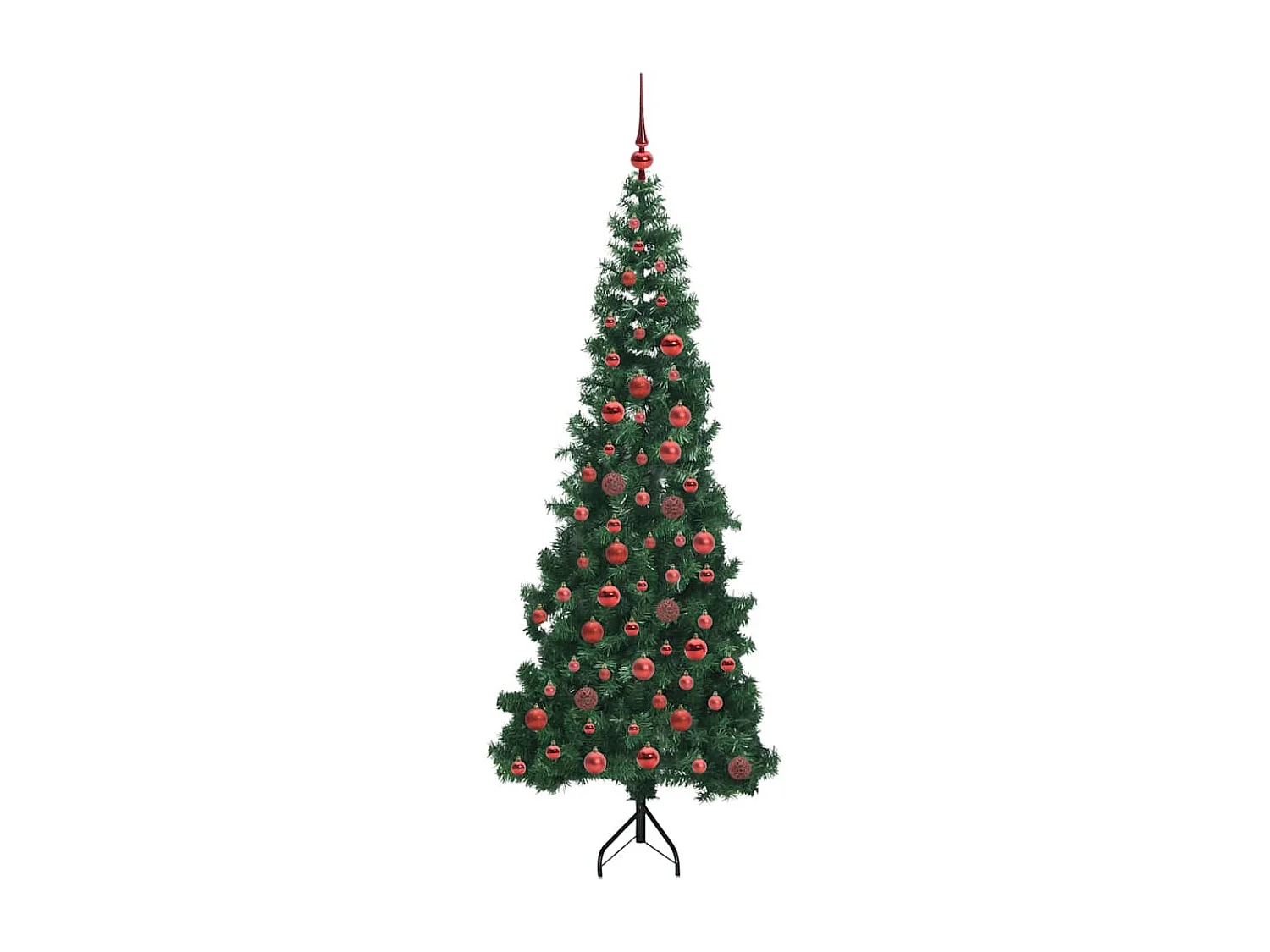 Albero di Natale artificiale angolare Verde 180 cm PVC e metallo