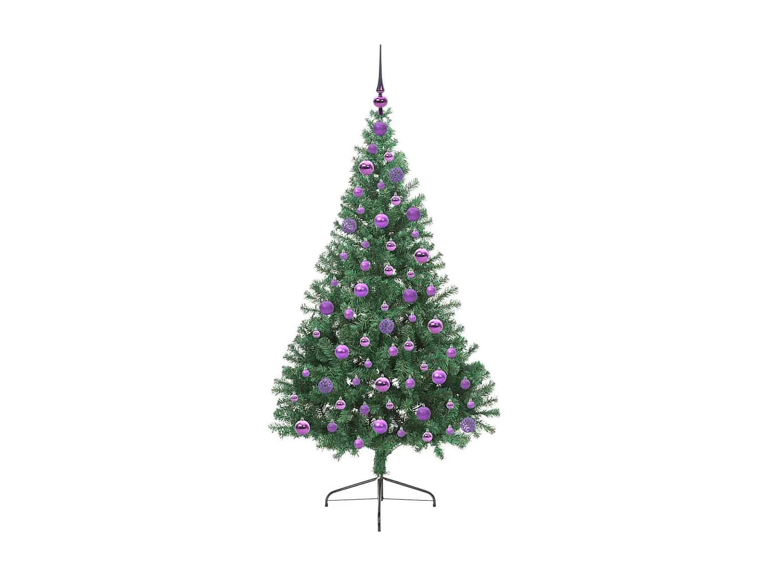 Sapin de Noël artificiel pré-éclairé Vert 180 cm PVC