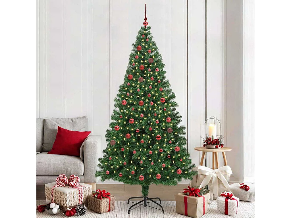 Sapin de Noël artificiel Vert 210 cm PVC, Acier et Plastique