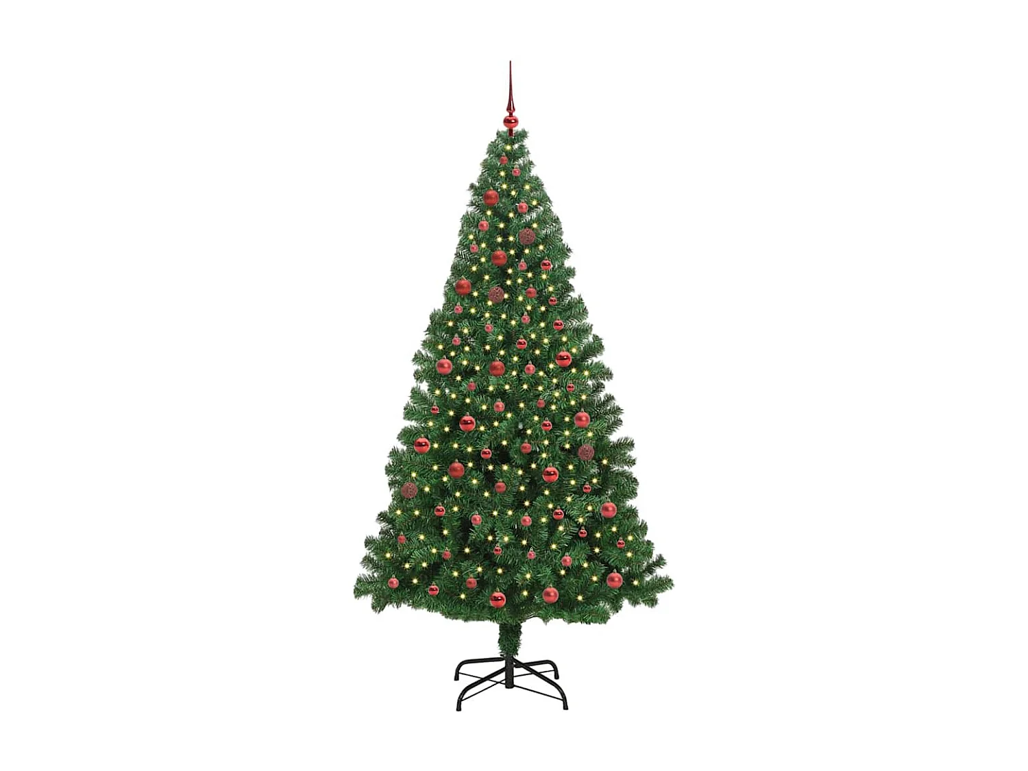 Sapin de Noël artificiel Vert 210 cm PVC, Acier et Plastique