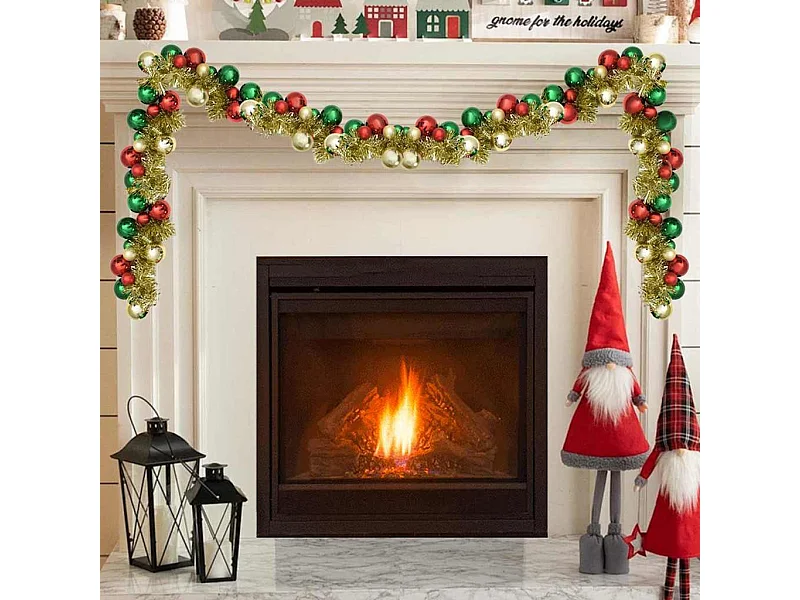 Guirlande de Boules de Noël Multicolore 186 cm Polystyrène