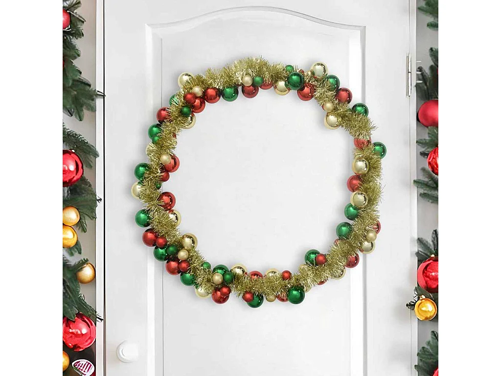 Guirlande de Boules de Noël Multicolore 186 cm Polystyrène