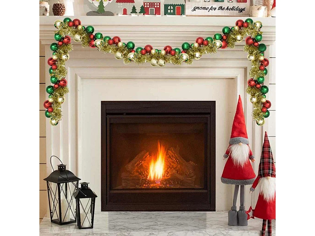 Guirlande de Boules de Noël Multicolore 186 cm Polystyrène