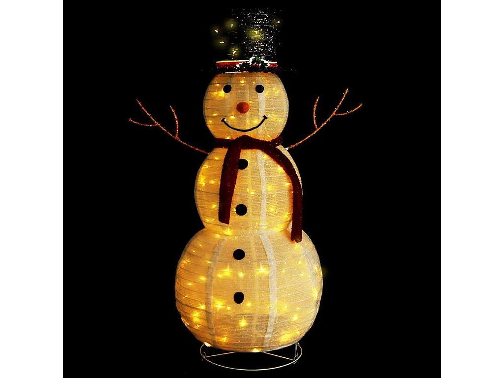 LED Kerst Sneeuwpop Figuur Stof 120cm