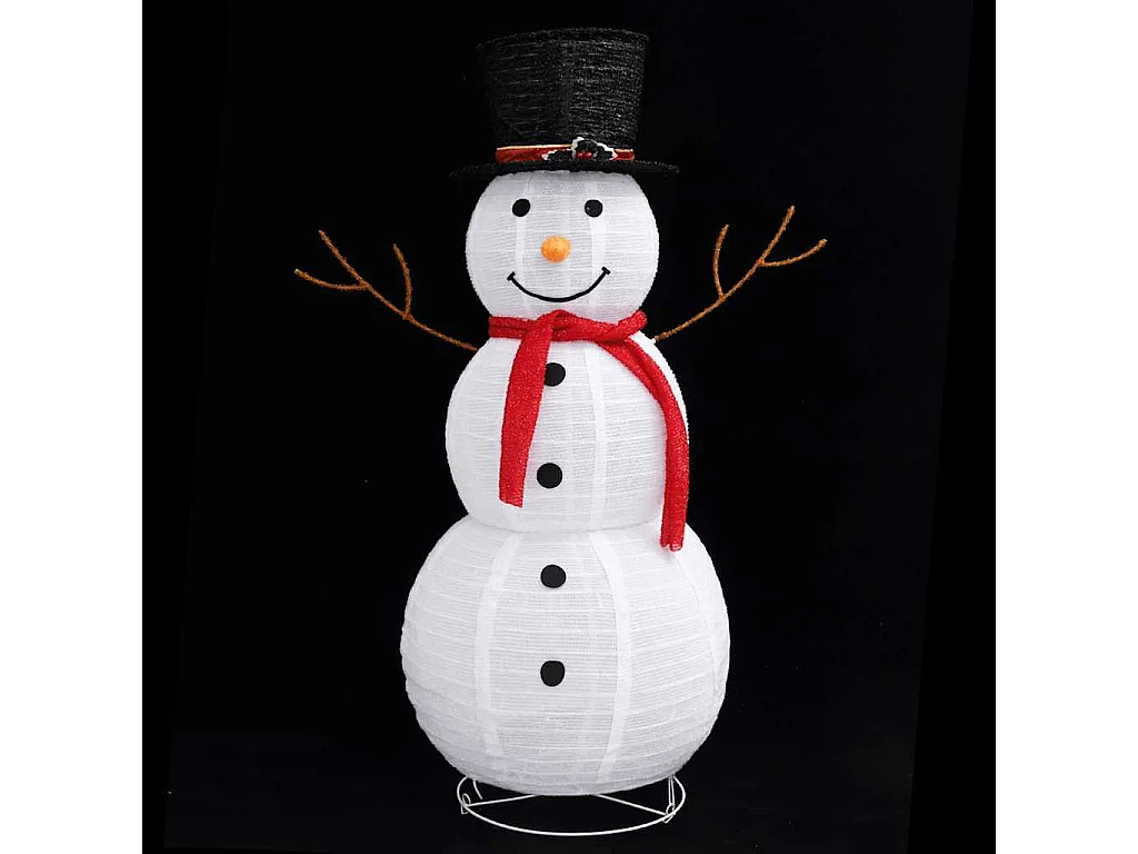 LED Kerst Sneeuwpop Figuur Stof 120cm