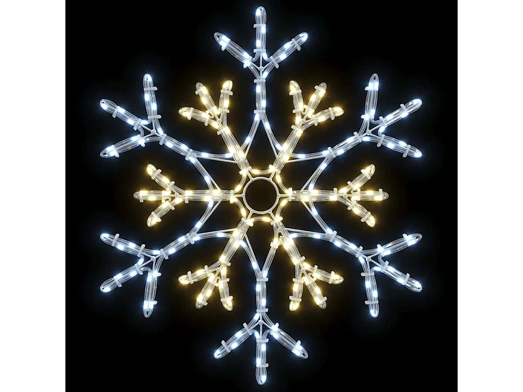 Flocon de Noël avec 180 LED Blanc chaud 56 x 49 x 0,7 cm PVC