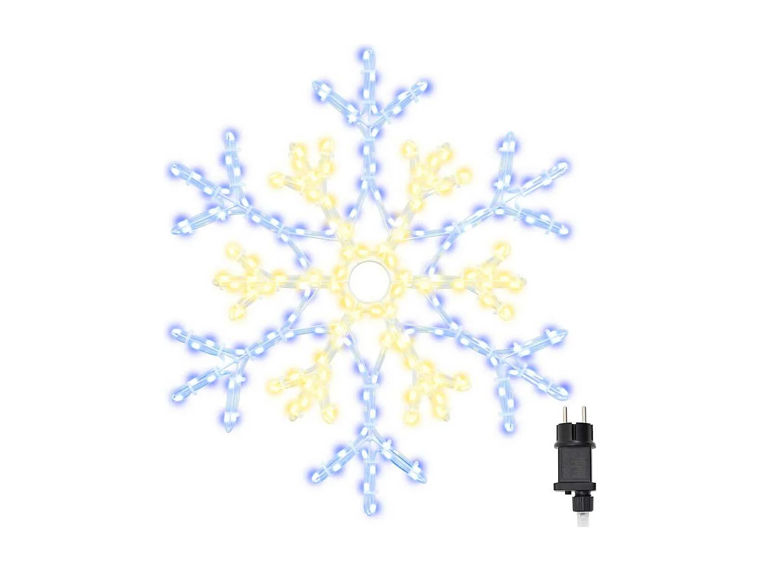 Kerst sneeuwvlok met 180 LED's Warm wit 56 x 49 x 0,7 cm PVC
