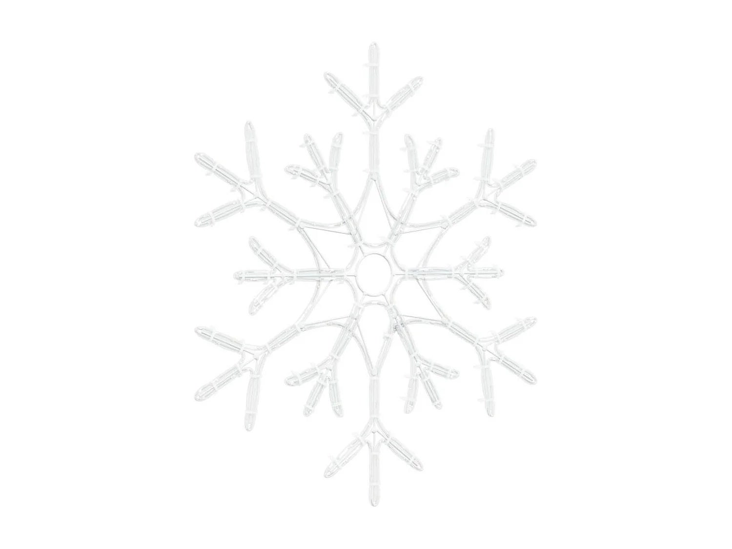 Kerst sneeuwvlok met 180 LED's Warm wit 56 x 49 x 0,7 cm PVC