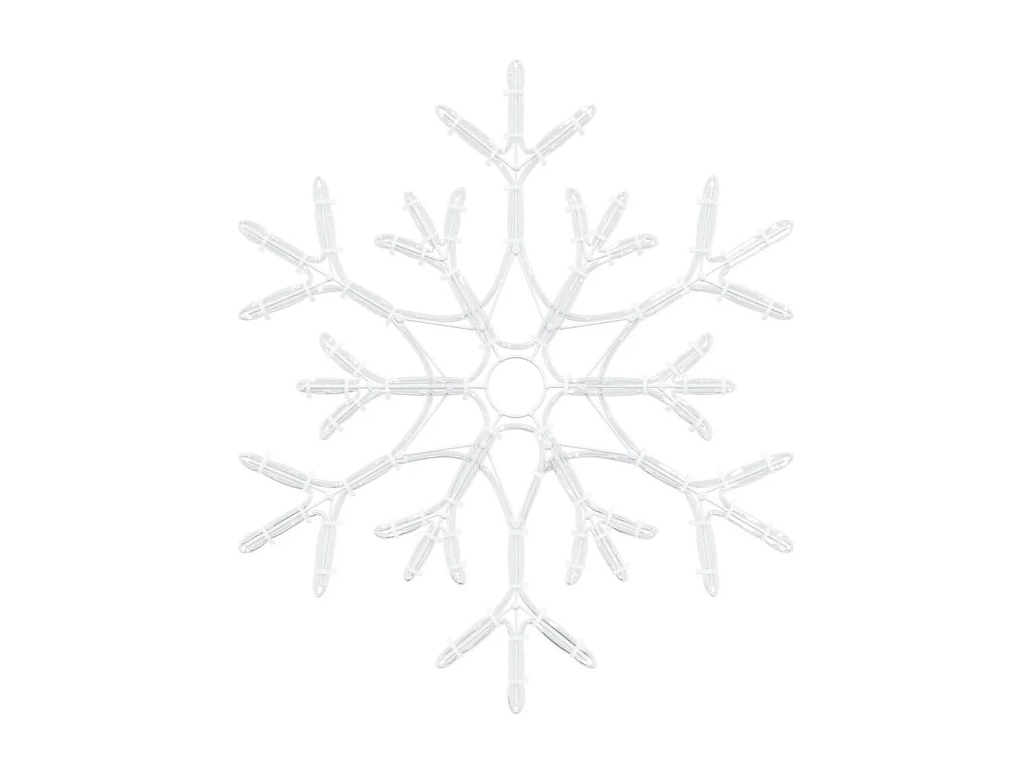 Kerst sneeuwvlok met 180 LED's Warm wit 56 x 49 x 0,7 cm PVC