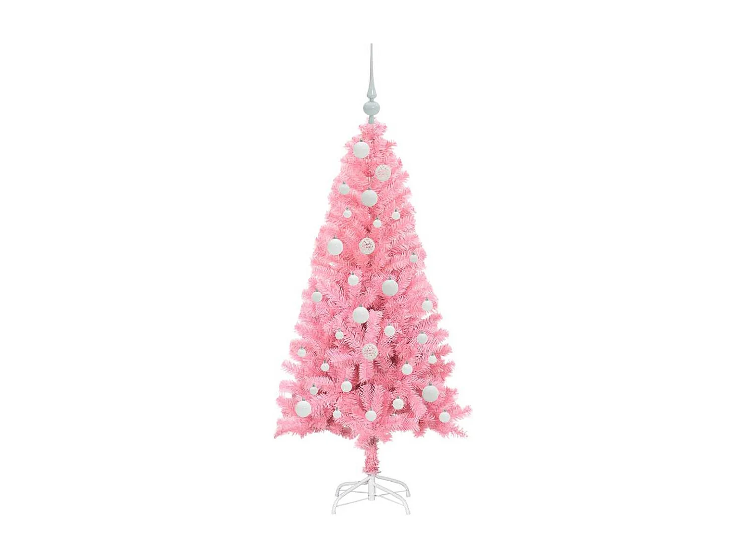 Weihnachtsbaum mit 150 LEDs mit Ständer Pink 120 cm PVC