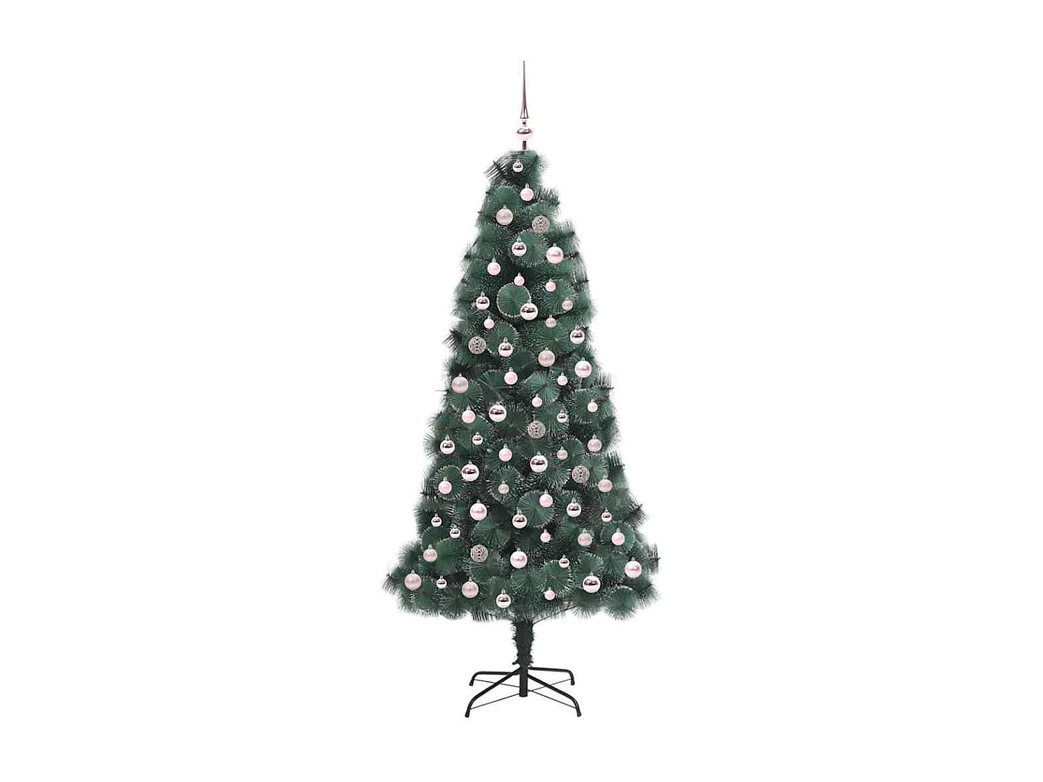 Albero di Natale artificiale preilluminato con set di palline