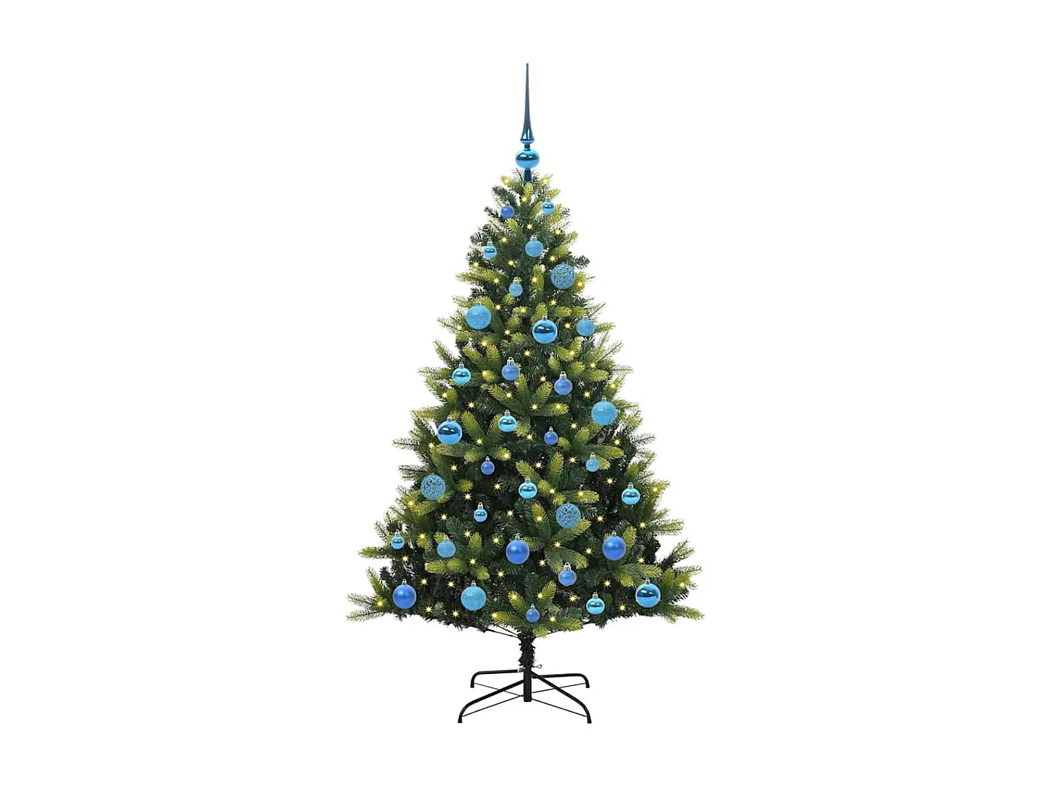 Arbre de Noël artificiel à charnières 150 LED Vert 150 cm