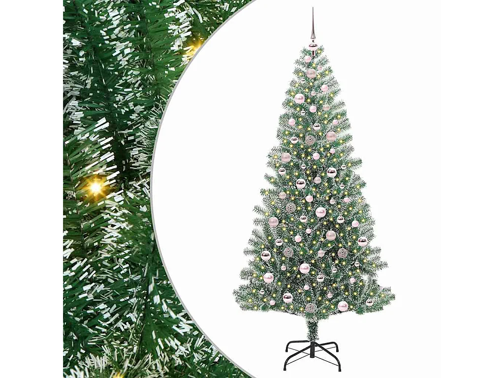 Künstlicher Weihnachtsbaum mit Schneeflocke und LED-Licht