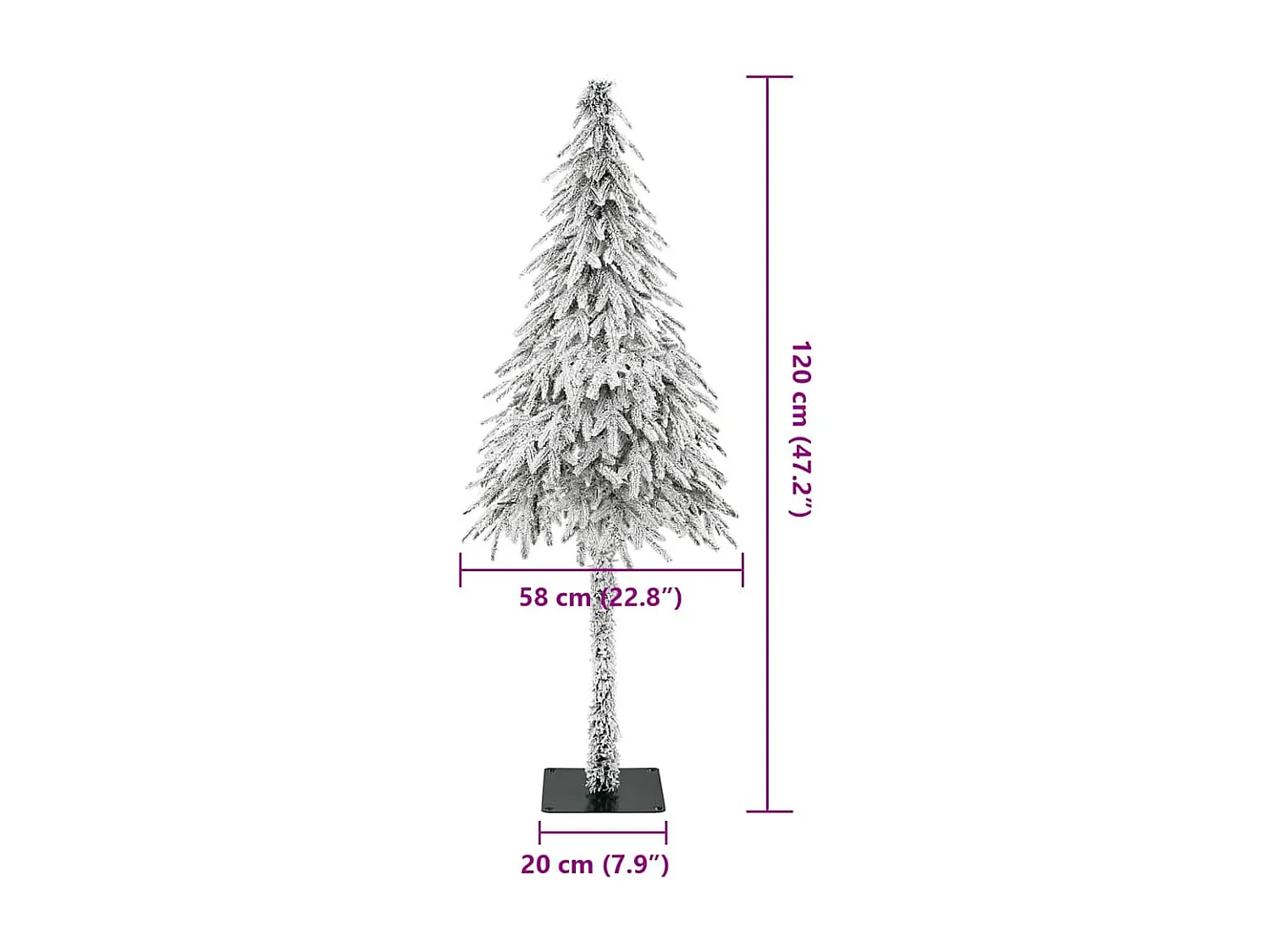 Sapin de Noël artificiel Blanc 58 x 58 x 120 cm