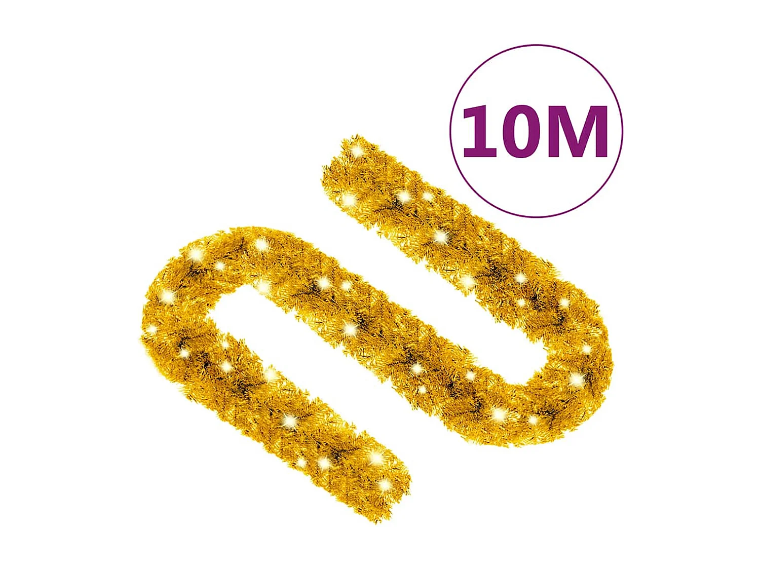 Ghirlanda natalizia con luci LED 10 m Oro