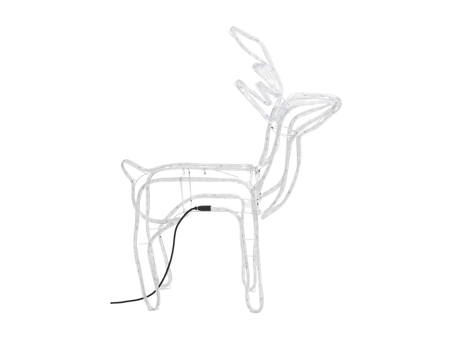 Rennes de Noël 2 pcs Blanc chaud 76x42x87 cm