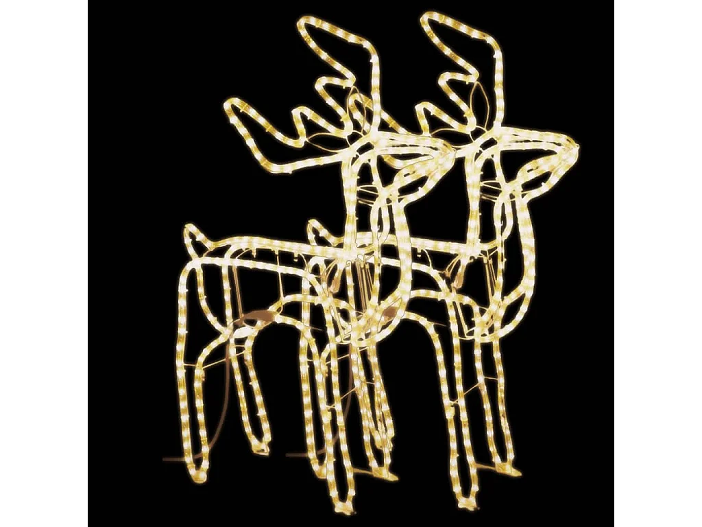 Kerstrendier 2 stuks Warm Wit 76x42x87 cm