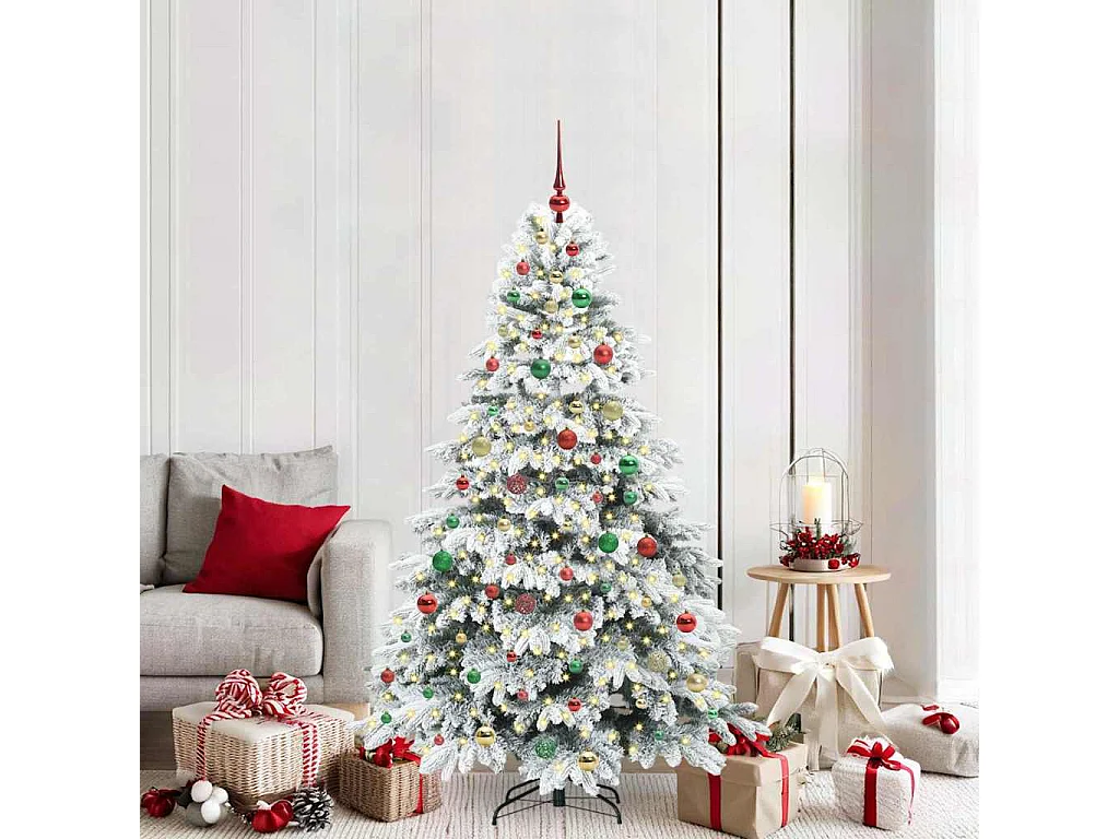 Sapin de Noël artificiel avec 300 LED Vert 180 cm PE et PVC