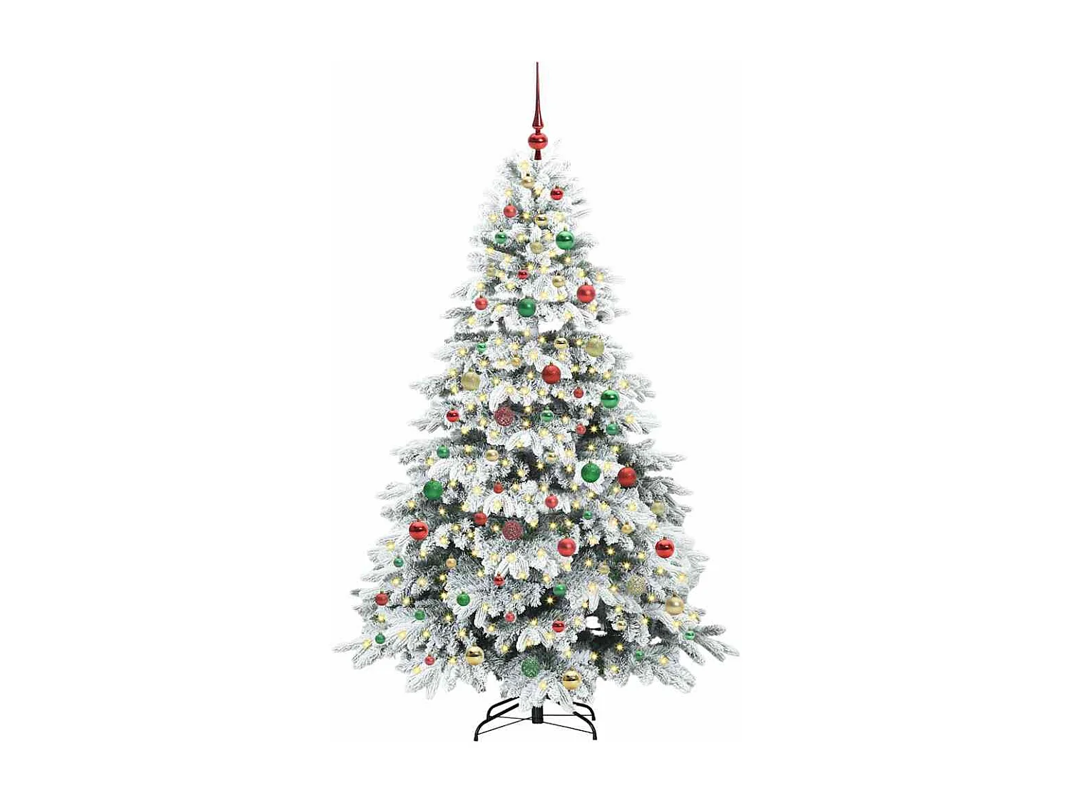 Sapin de Noël artificiel avec 300 LED Vert 180 cm PE et PVC
