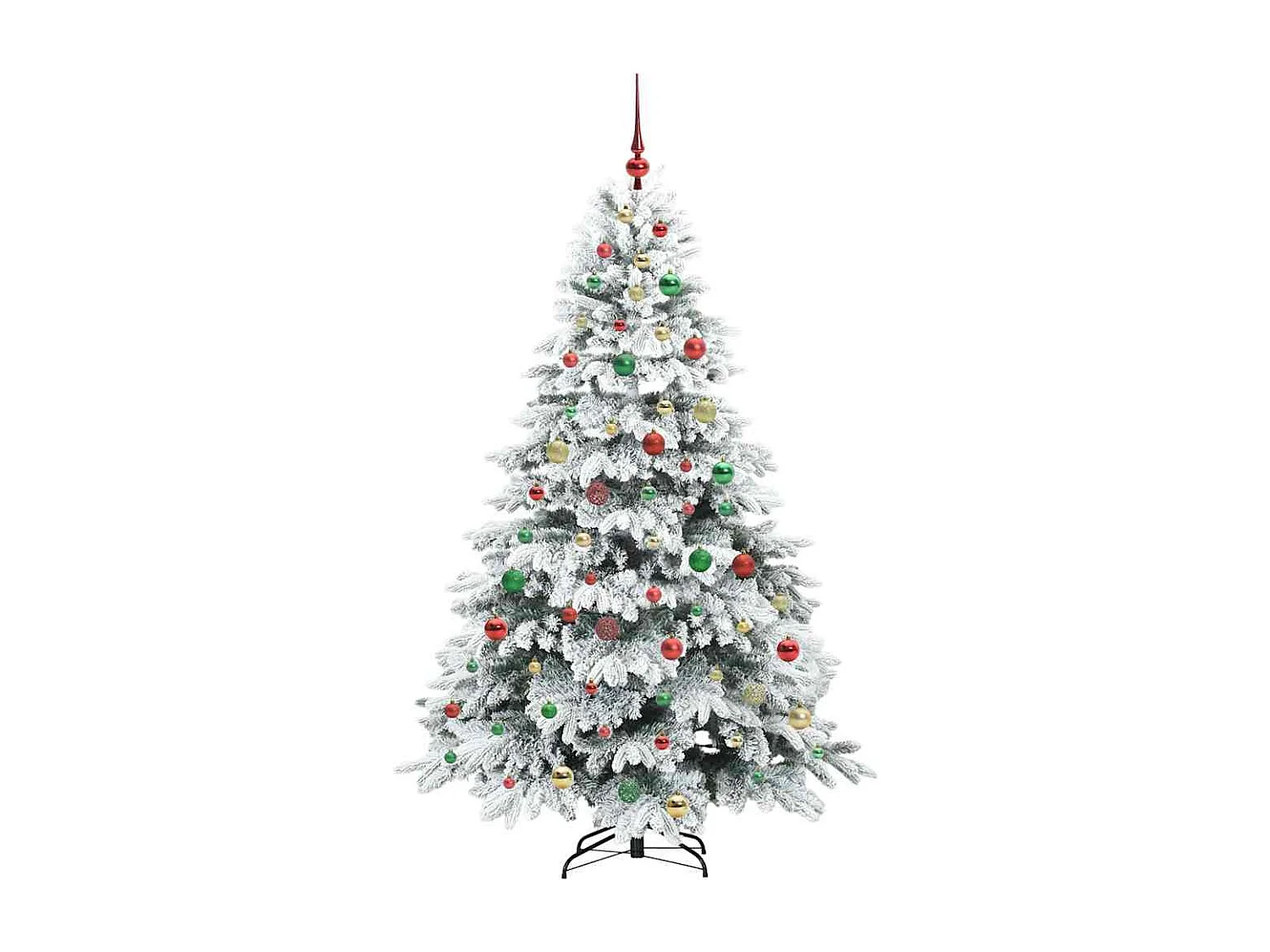 Sapin de Noël artificiel avec 300 LED Vert 180 cm PE et PVC