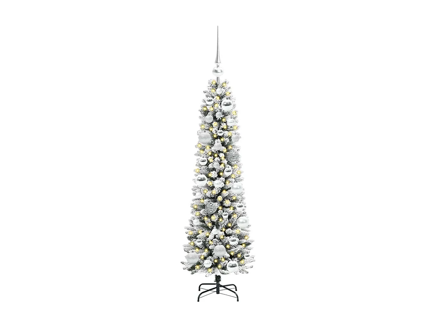 Albero di Natale artificiale con 150 LED verde e bianco 120 cm