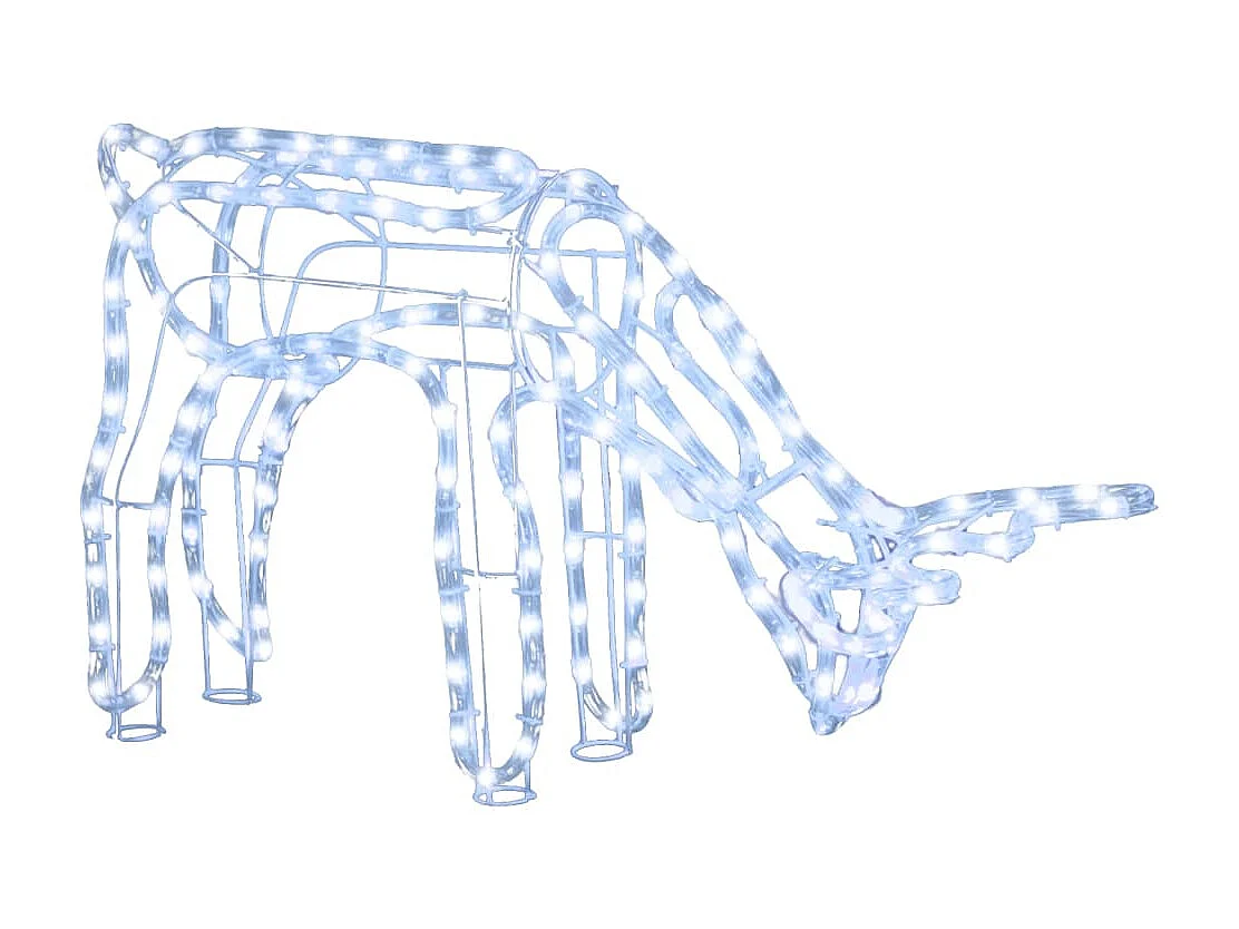 Renne de Noël Blanc froid 73x31x45 cm