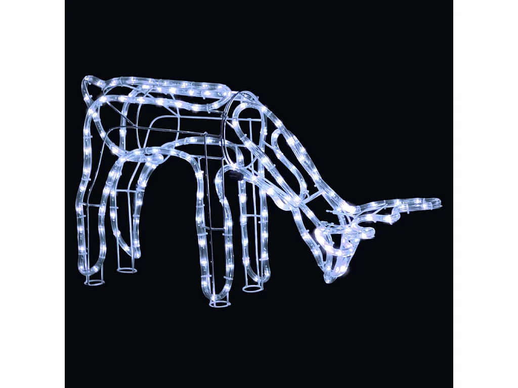 Renne de Noël Blanc froid 73x31x45 cm