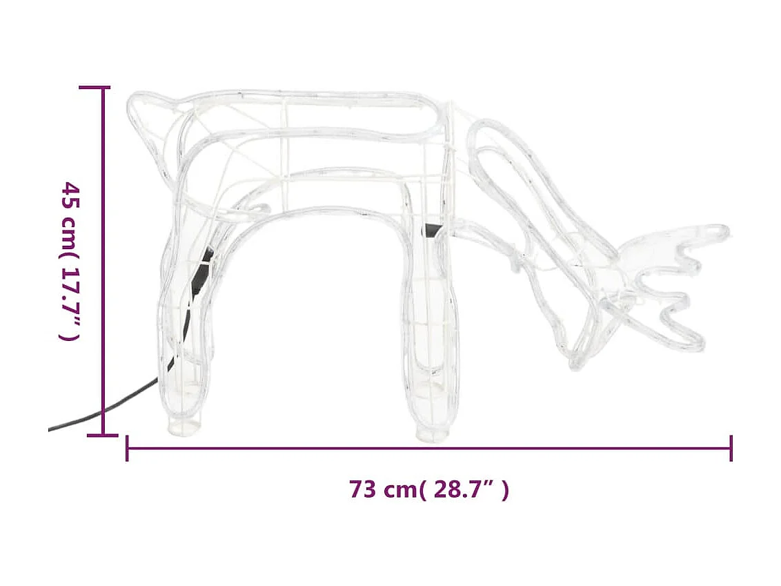 Kerstrendier Koud Wit 73x31x45 cm