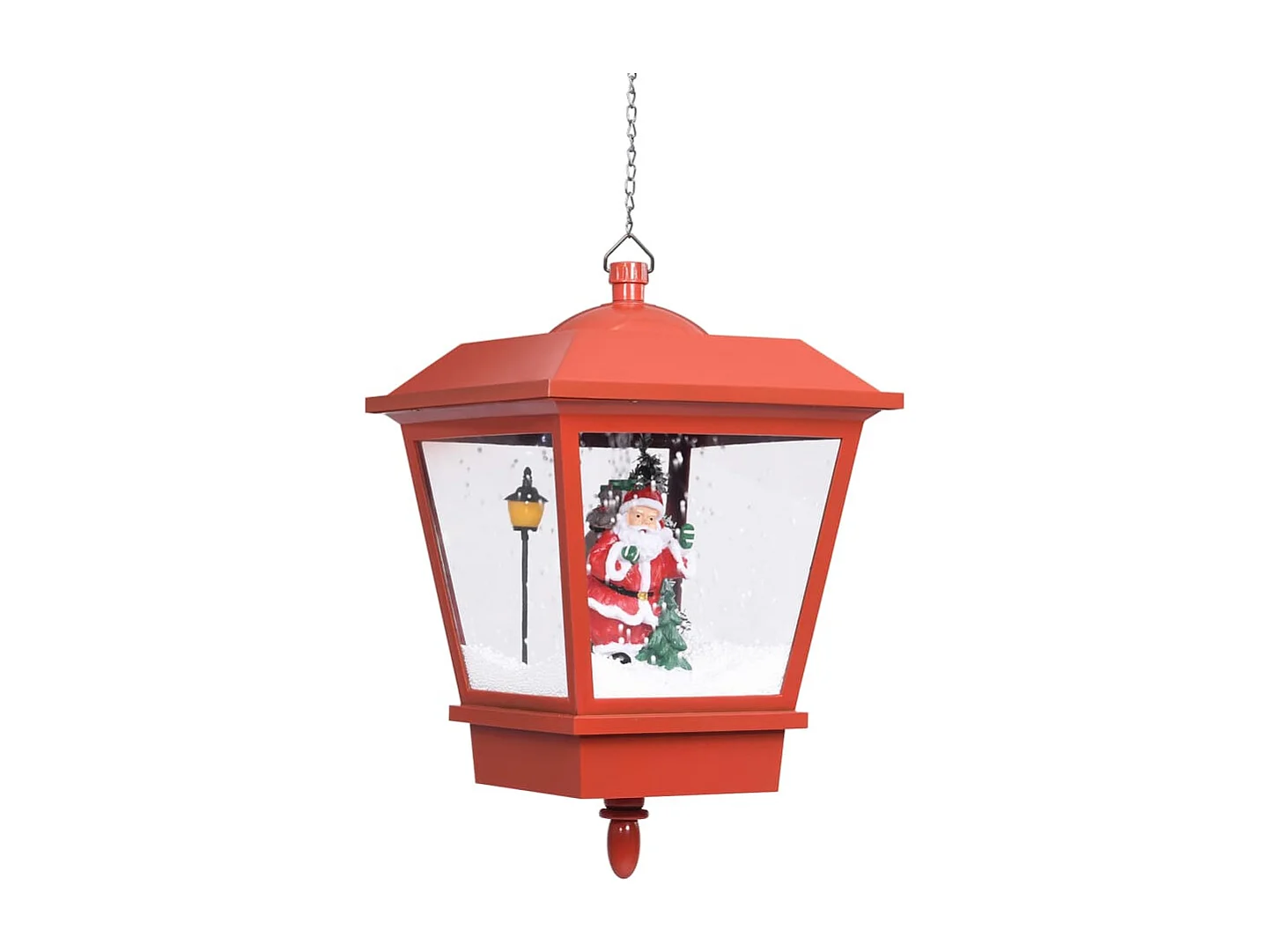 Lampe suspendue de Noël lumière LED Père Noël Rouge 27x27x45 cm
