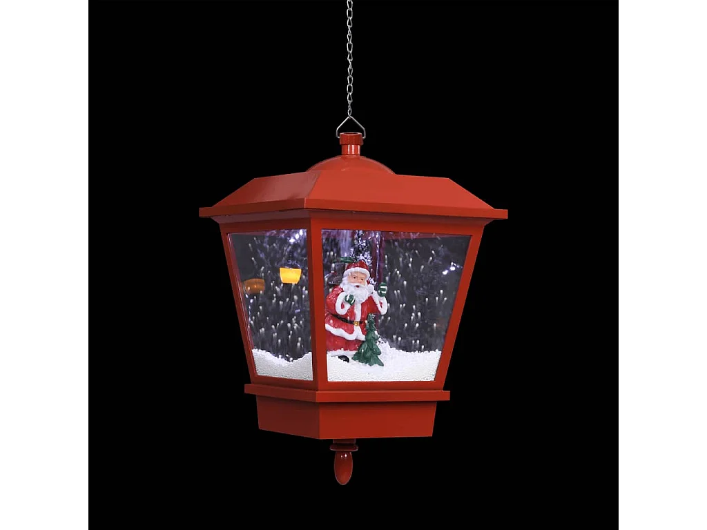 Kerst hanglamp LED licht Kerstman Rood 27x27x45 cm