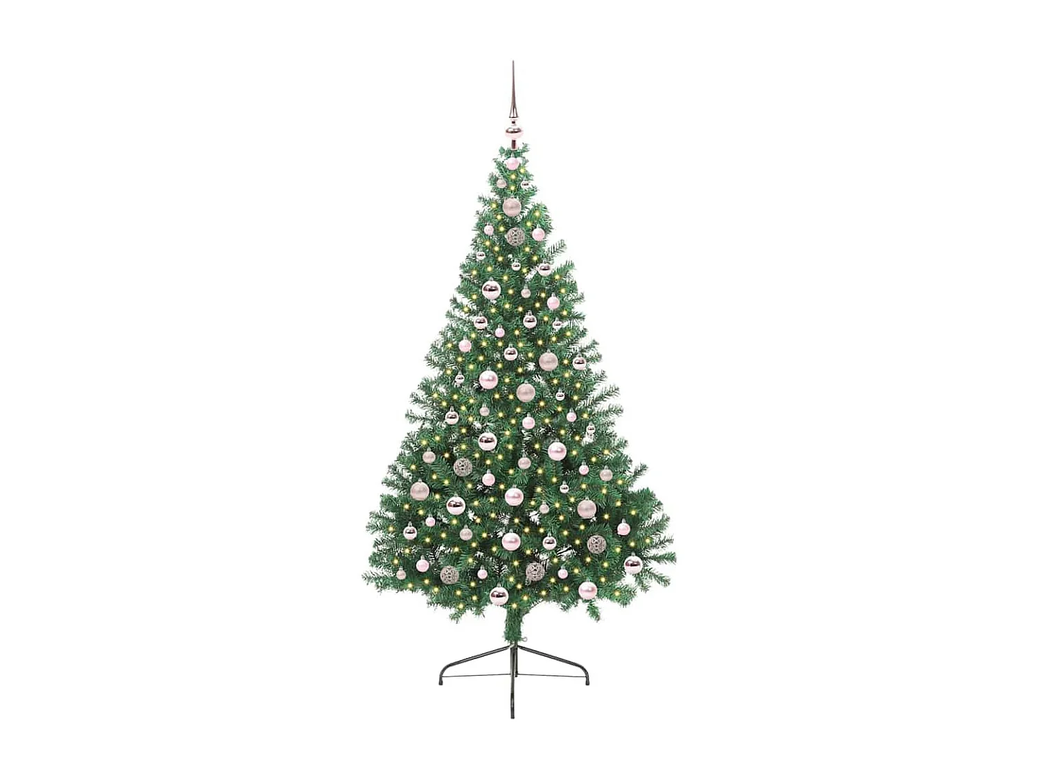 Sapin de Noël artificiel pré-éclairé Vert 210 cm PVC